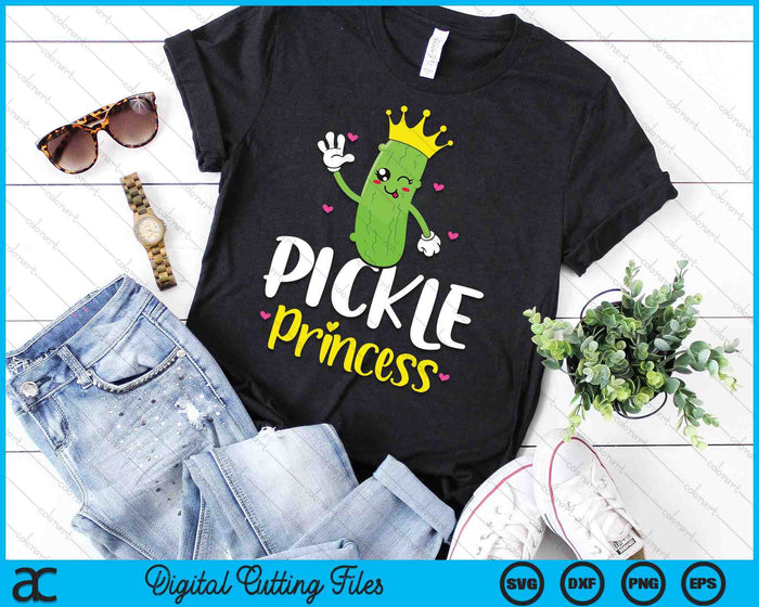 Pickle Princess Funny Pickle Cucumber Girl SVG PNG Digital Cutting File