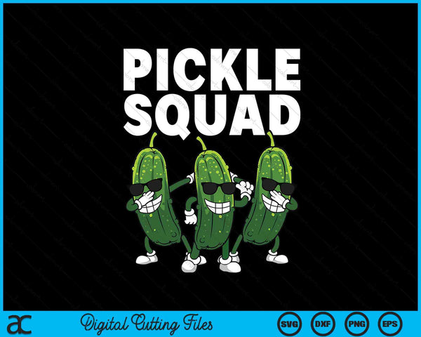 Pickle Squad Art For Men Women Kids Cucumber Pickle Lover SVG PNG Digital Cutting File