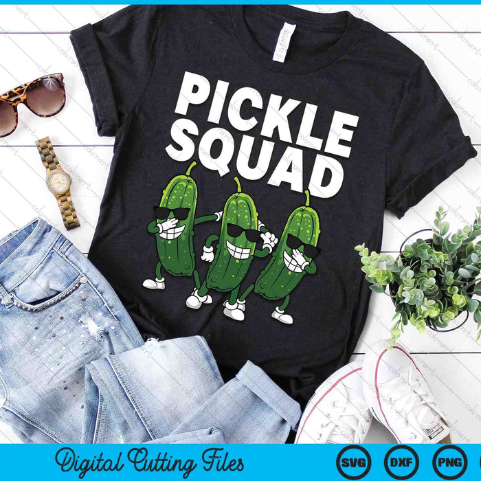 Pickle Squad Art For Men Women Kids Cucumber Pickle Lover SVG PNG Digital Cutting File