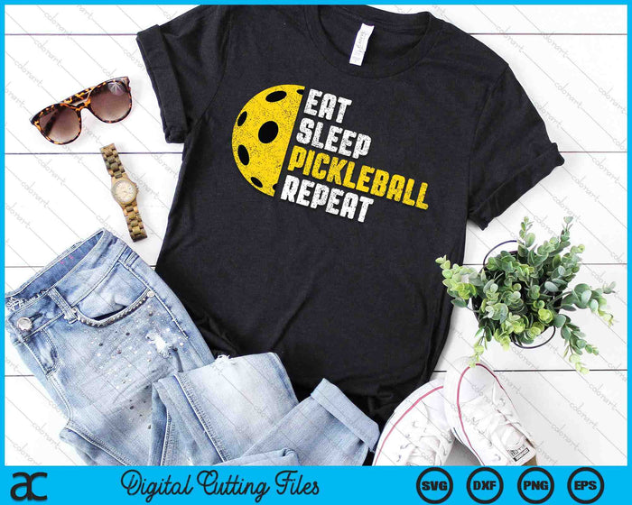 Pickleball Coach Eat Sleep Pickleball Repeat Pickleball SVG PNG Digital Cutting Files