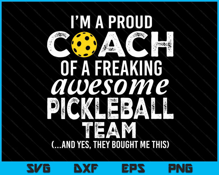 Pickleball Coach Funny Thank You Appreciation Gift SVG PNG Digital Cutting Files