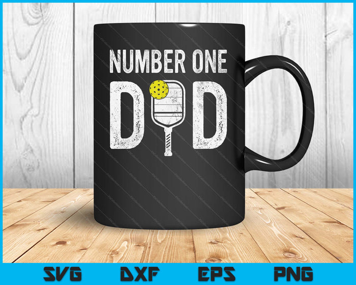 Pickleball Dad Number One Daddy Sayings Fathers Day SVG PNG Digital Printable Files