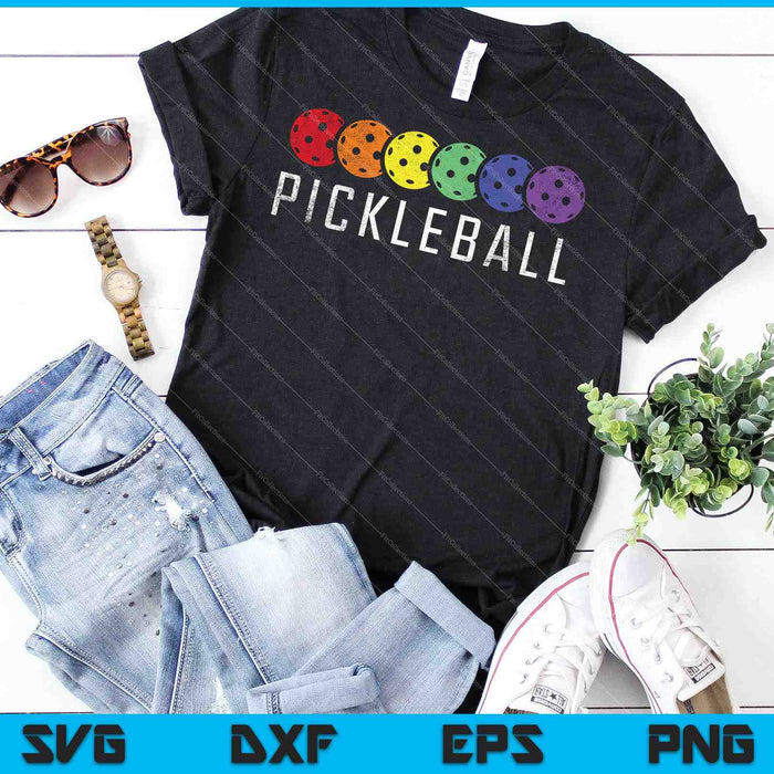 Pickleball Funny Paddle Sports Player Retro Vintage SVG PNG Cutting Printable Files