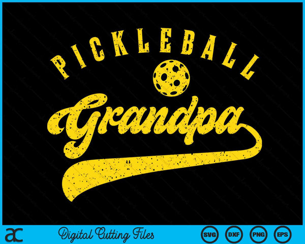 Pickleball Grandpa SVG PNG Digital Cutting File