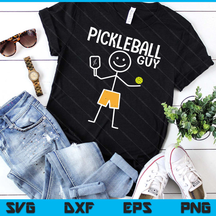 Pickleball Guy Stickman Pickle Ball SVG PNG Digital Printable Files