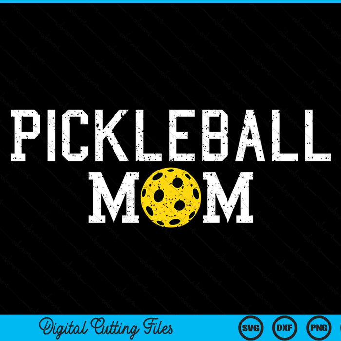 Pickleball mama clothing retro vintage pickleball mom SVG PNG cut file for Cricut