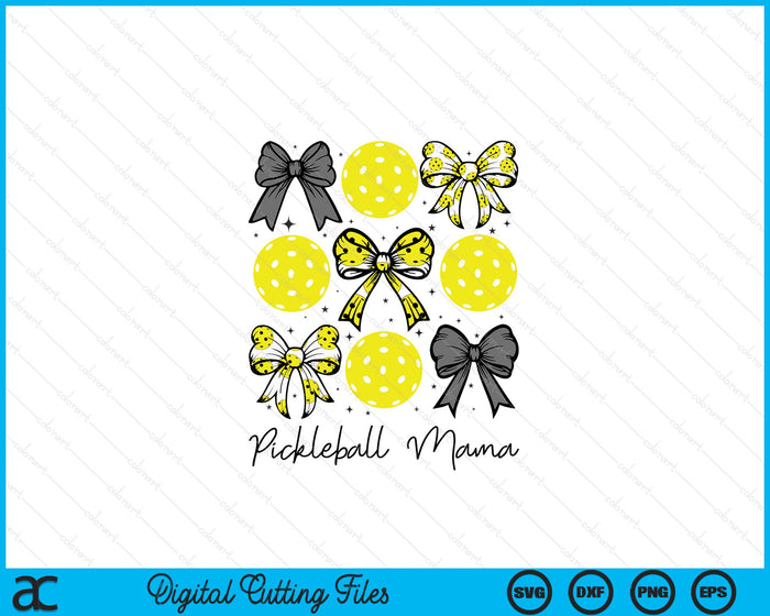 Pickleball Mama Coquette Bow Pickleball Season SVG PNG Digital Printable Files