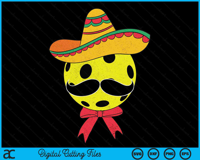 Pickleball Mexican Sombrero Cinco De Mayo SVG PNG Digital Printable Files