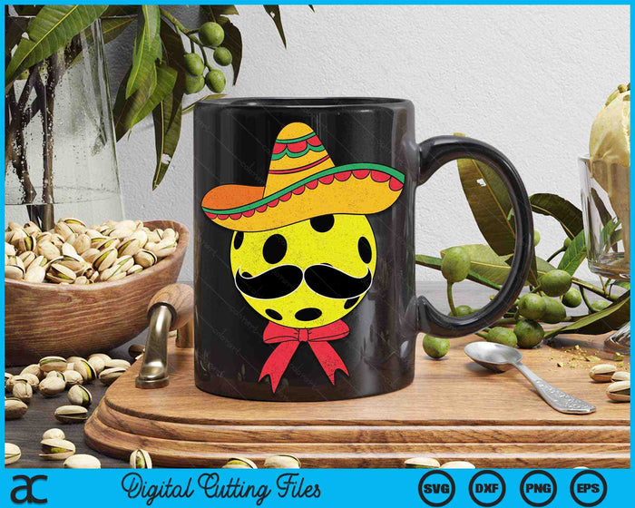 Pickleball Mexican Sombrero Cinco De Mayo SVG PNG Digital Printable Files