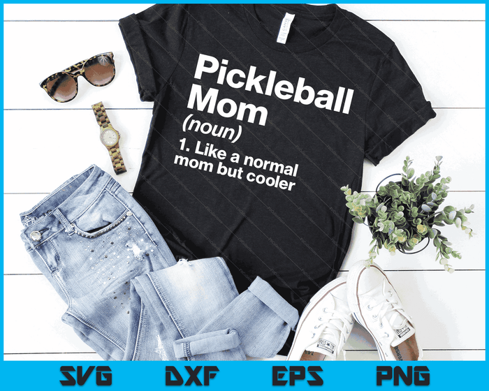 Pickleball moeder definitie grappige & brutale sport SVG PNG digitale afdrukbare bestanden