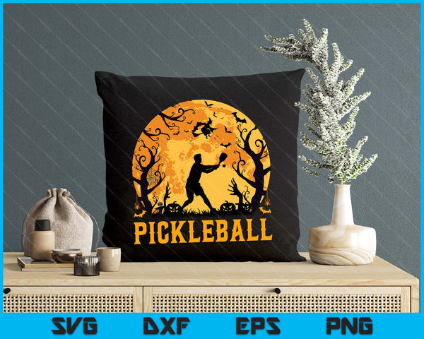 Pickleball Player Halloween Spooky Pickleball Lover Halloween SVG PNG Digital Cutting File