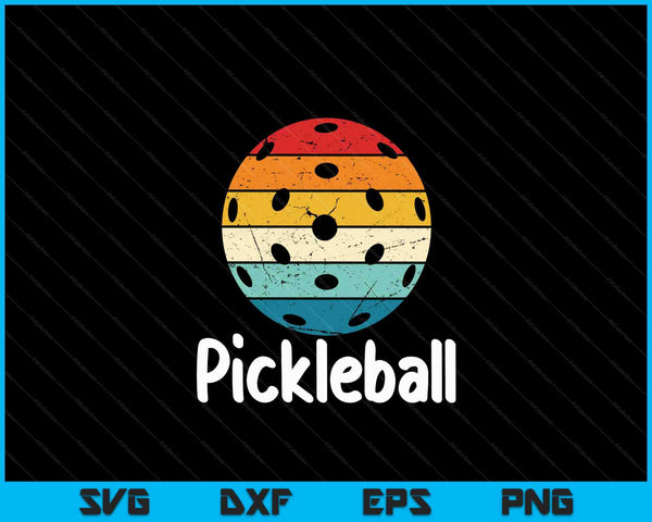 Vintage pickleball retro pickleball SVG cut file