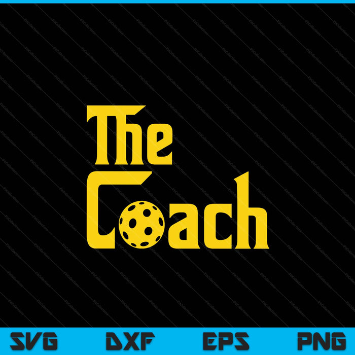 Pickleball sports player the coach SVG cut file