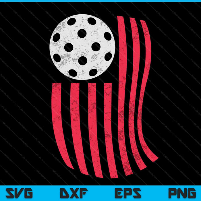 Pickleball USA American flag vintage 4th of July SVG PNG cut file for Cricut