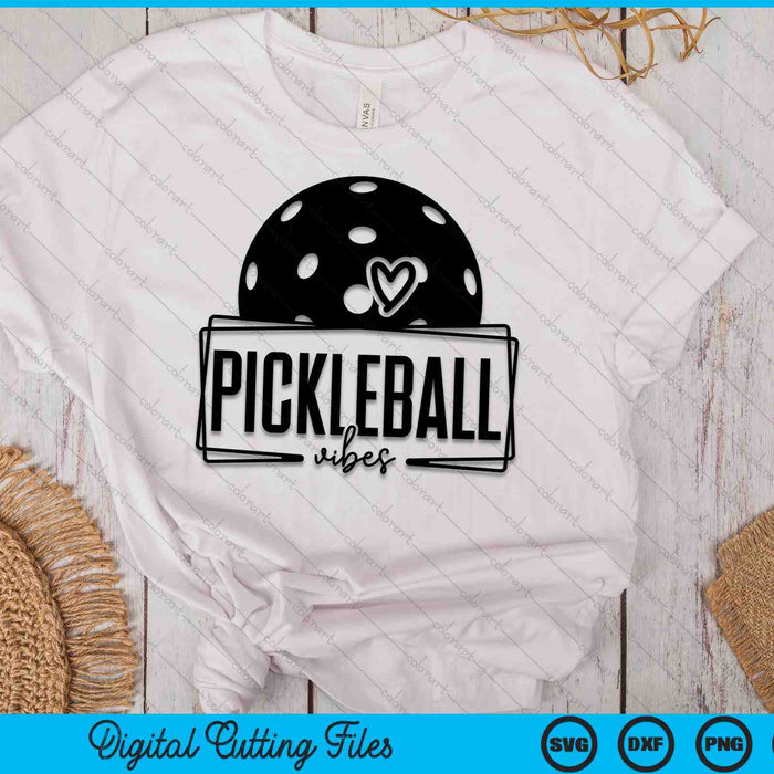 Pickleball Vibes Game Day Sports SVG PNG Digital Printable Files