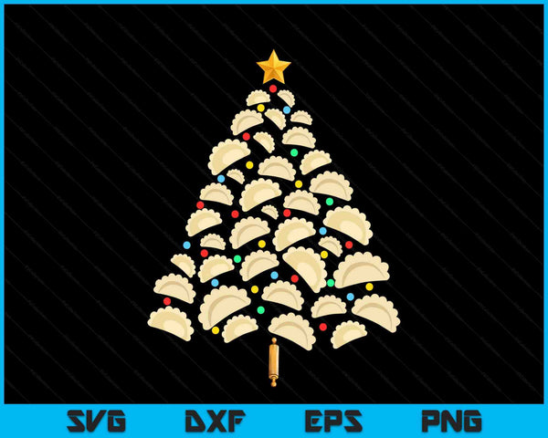 Pierogi tree Polish Christmas food SVG cut file