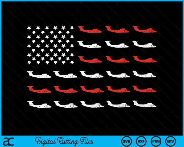 Pilot Airplane American Flag Plane Aviation SVG PNG Digital Cutting Files