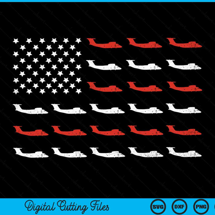 Pilot airplane American flag plane aviation SVG cut file