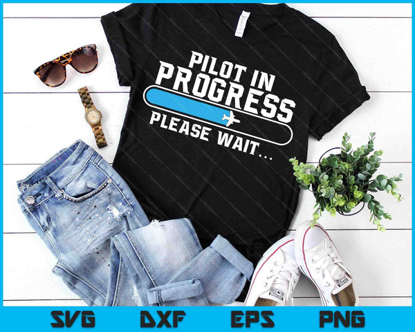 Pilot In Progress Airline Pilot Aviation Aircraft Lover SVG PNG Digital Printable Files