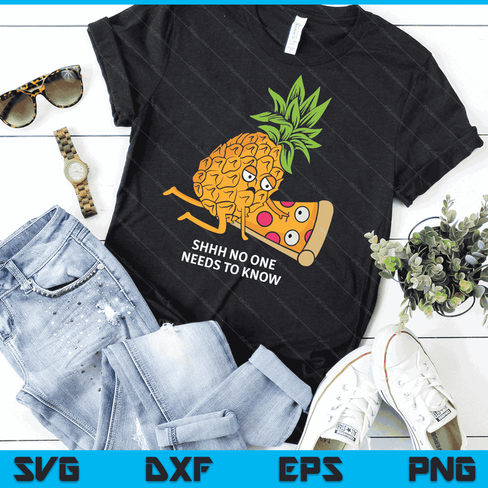 Pineapple Belongs on Pizza Lover Funny Food Pun SVG PNG Digital Cutting Files