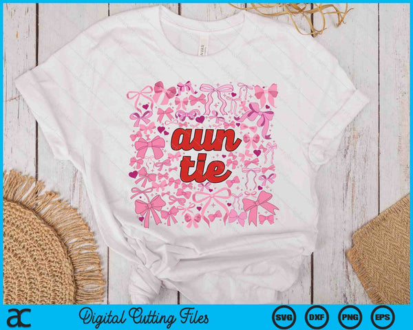 Pink Auntie Coquette Mothers Day SVG PNG Digital Printable Files