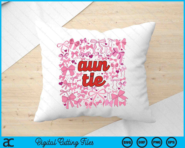Pink Auntie Coquette Mothers Day SVG PNG Digital Printable Files