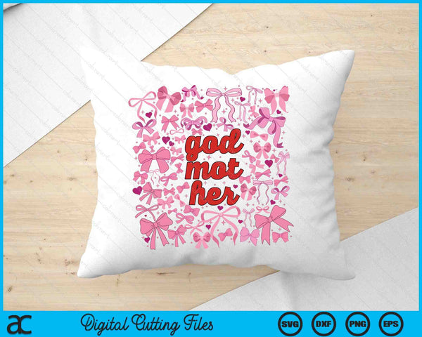 Pink Godmother Coquette Mothers Day SVG PNG Digital Printable Files