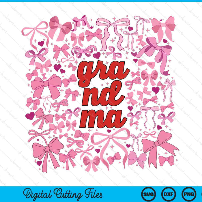 Pink Grandma Coquette Mothers Day SVG PNG Digital Printable Files
