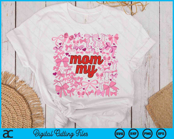 Pink Mommy Coquette Breast Cancer Mothers Day SVG PNG Digital Printable Files