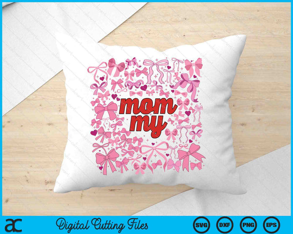 Pink Mommy Coquette Breast Cancer Mothers Day SVG PNG Digital Printable Files