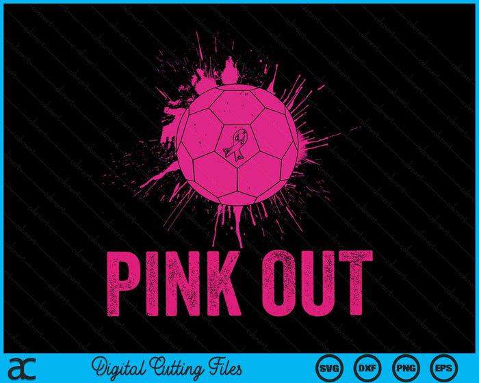Pink Out Breast Cancer Awareness Handball Breast Cancer SVG PNG Digital Cutting Files