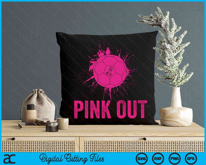 Pink Out Breast Cancer Awareness Handball Breast Cancer SVG PNG Digital Cutting Files