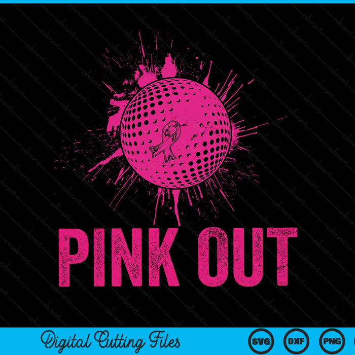 Pink out breast cancer awareness hockey SVG PNG cut file for Cricut