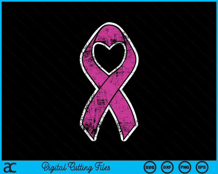 Pink Ribbon Breast Cancer Awareness SVG PNG Digital Cutting Files