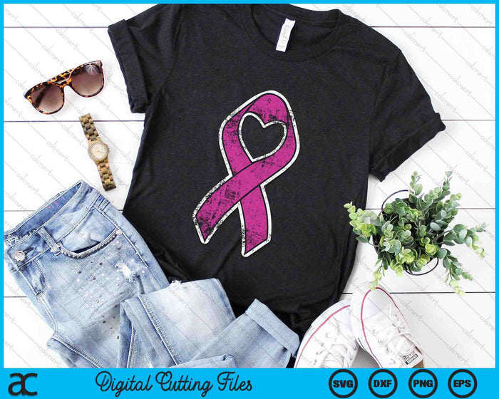 Pink Ribbon Breast Cancer Awareness SVG PNG digitale snijbestanden
