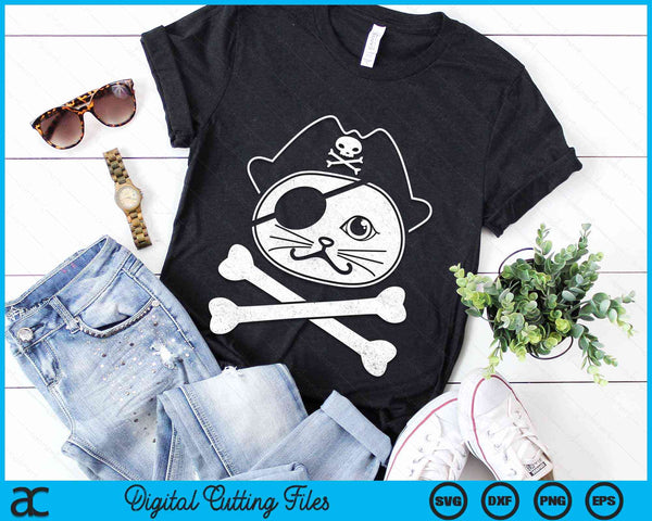 Pirate Cat Crossbones Cat Lover Cats Kitten Owner SVG PNG Digital Cutting File