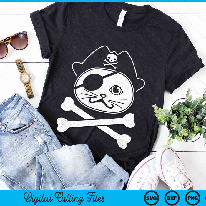 Pirate Cat Crossbones Cat Lover Cats Kitten Owner SVG PNG Digital Cutting File