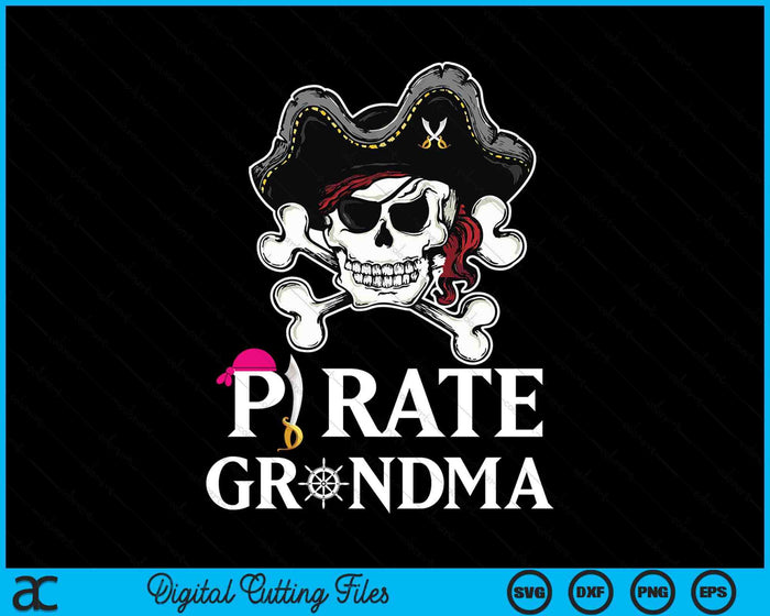 Pirate Grandma Funny Pirate SVG PNG Digital Cutting Files