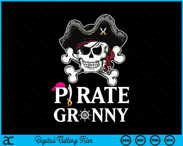 Pirate Granny Funny Pirate SVG PNG Digital Cutting Files