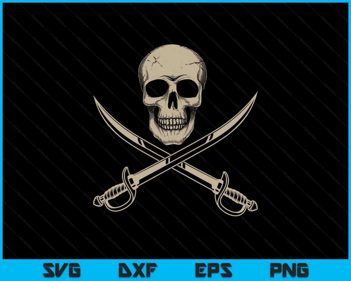 Pirate Skull And Crossbones Skeleton Halloween For Kids Boys SVG PNG Digital Printable Files