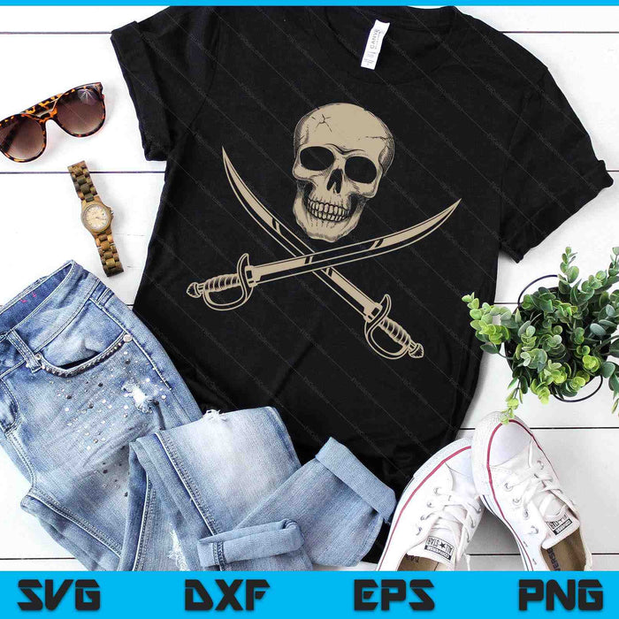 Pirate Skull And Crossbones Skeleton Halloween For Kids Boys SVG PNG Digital Printable Files