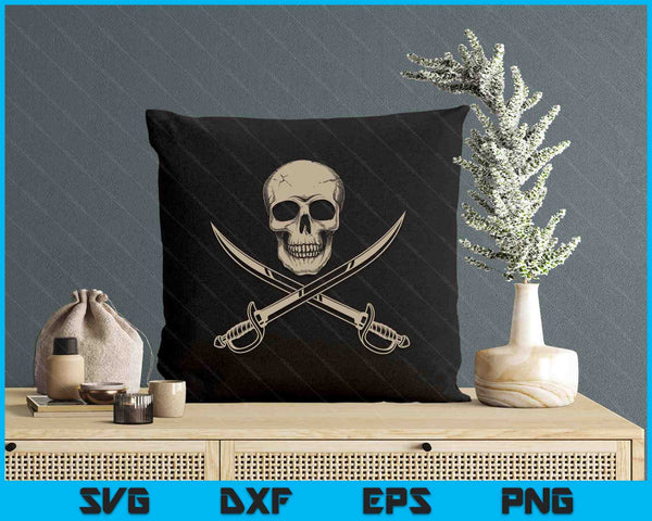 Pirate Skull And Crossbones Skeleton Halloween For Kids Boys SVG PNG Digital Printable Files