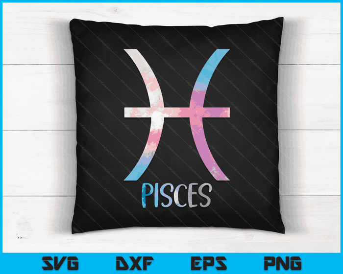 Pisces Zodiac Symbol Astrology Fish Water Sign SVG PNG Digital Printable Files