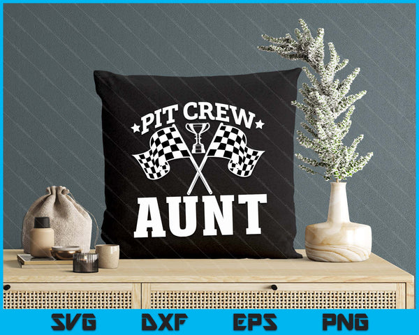 Pit Crew Aunt Race Car Birthday Party Racing SVG PNG Digital Printable Files