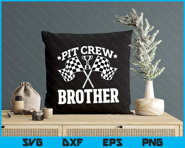 Pit Crew Brother Race Car Birthday Party Racing SVG PNG Digital Printable Files