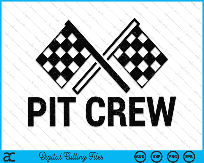 Pit Crew voor raceautopartijen SVG PNG digitale snijbestanden