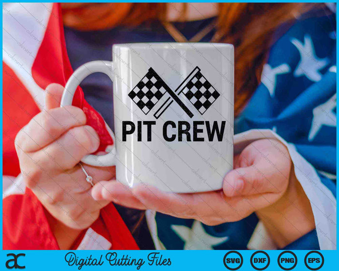 Pit Crew voor raceautopartijen SVG PNG digitale snijbestanden