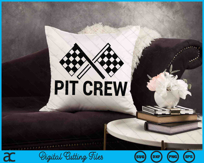 Pit Crew voor raceautopartijen SVG PNG digitale snijbestanden