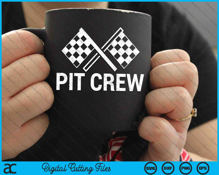 Pit Crew voor raceautopartijen SVG PNG digitale snijbestanden