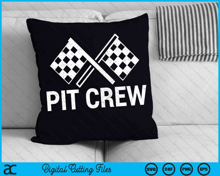 Pit Crew voor raceautopartijen SVG PNG digitale snijbestanden